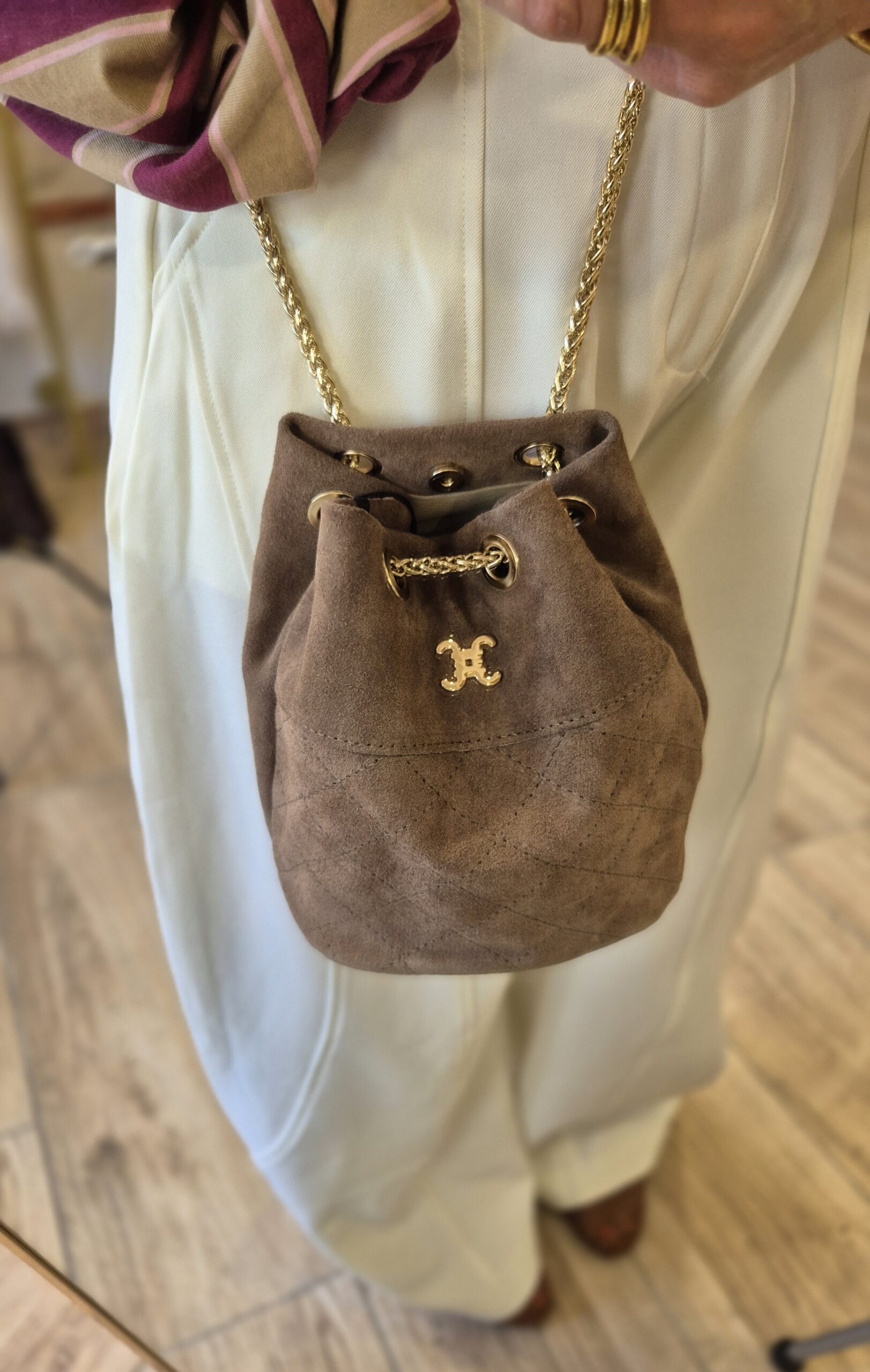 Sac cuir taupe - Pola