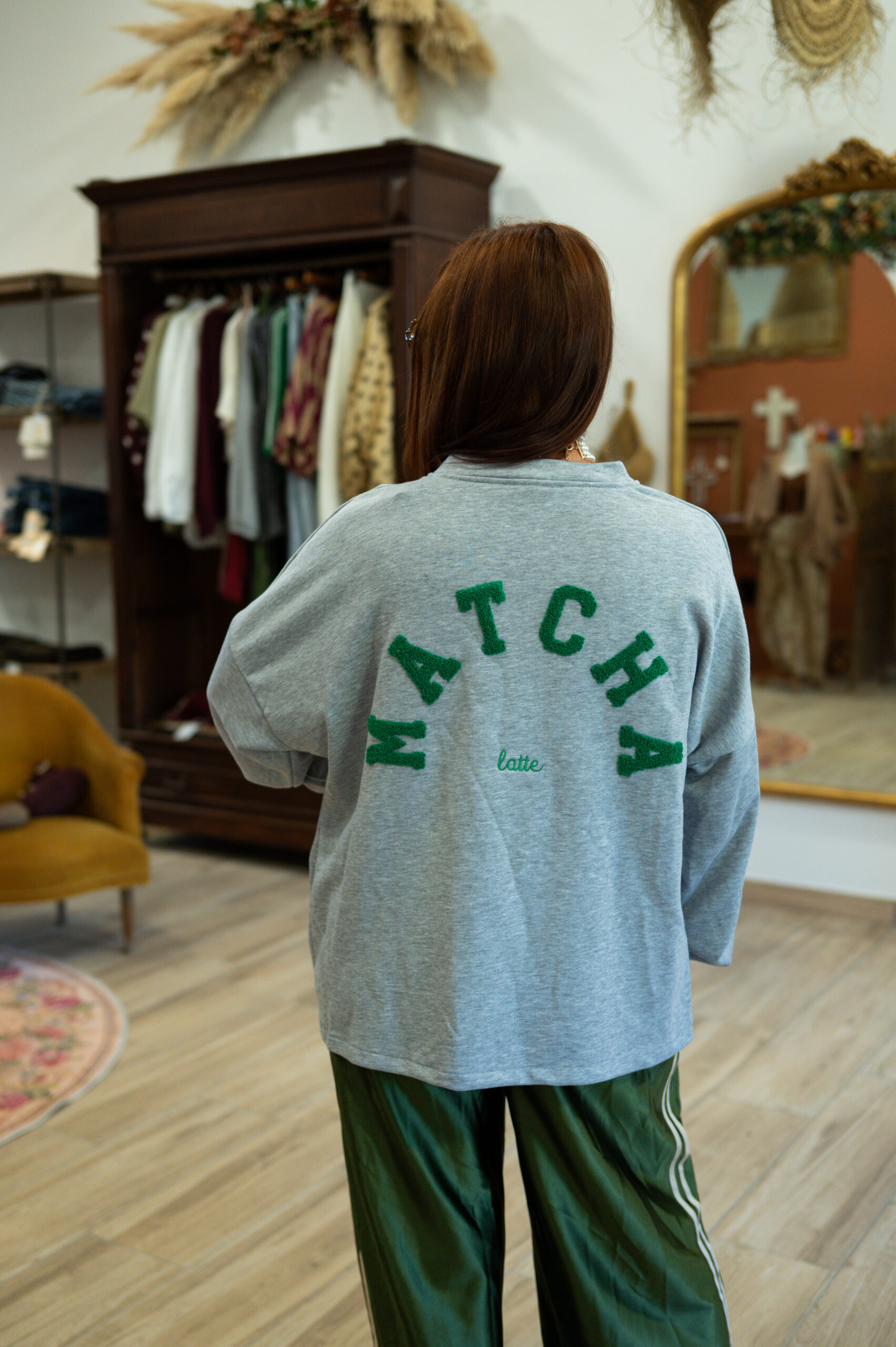 Pull gris - Matcha