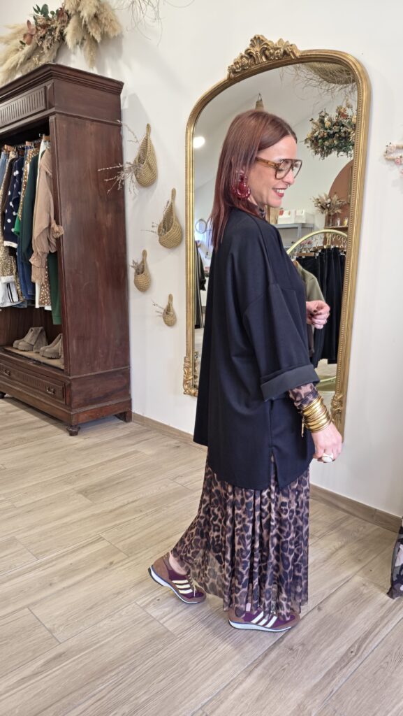 Haut oversize noir - Zita