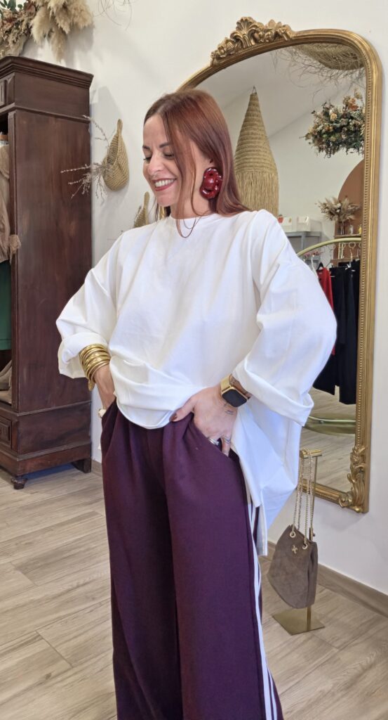Haut oversize blanc cassé - LILOU