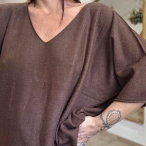 pull marron  manche courte - Lou