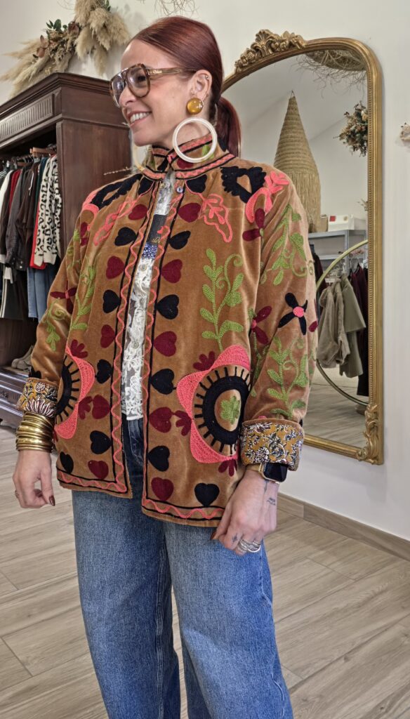 Veste velour camel - ANNA