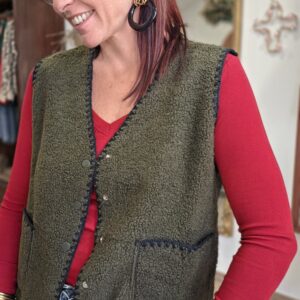 gilet sans manche kaki - maeva