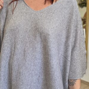 pull gris manche courte - Lou